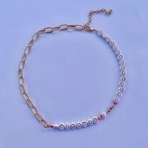 Smiley Face Pearl Choker